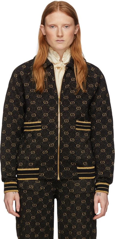 gucci lurex cuffs jacket black sheer|net a porter Gucci jacket.